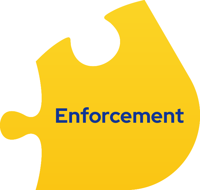 Enforcement puzzle piece